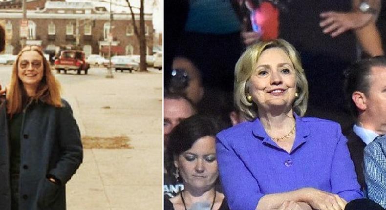 Bill and Hillary Clinton then and now