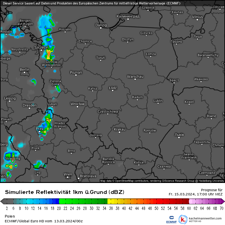 W piątek pod wieczór trochę deszczu, a nawet burz, pojawi się na zachodzie