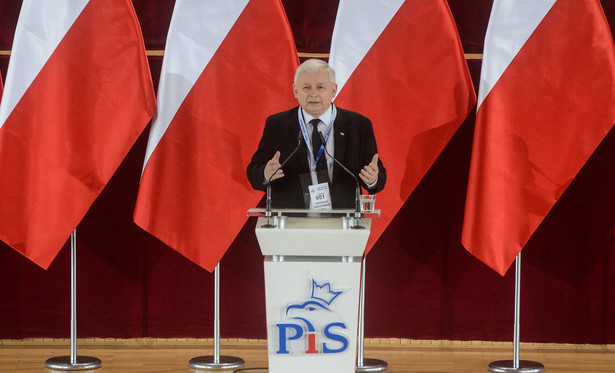 Prezes PiS Jarosław Kaczyński, podczas konferencji prasowej w Warszawie.
