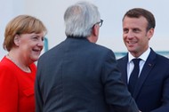 Angela Merkel, Emmanuel Macron, Jean-Claude Juncker