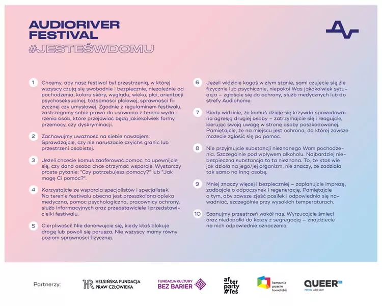 Audioriver 2022 katalog dobrych praktyk
