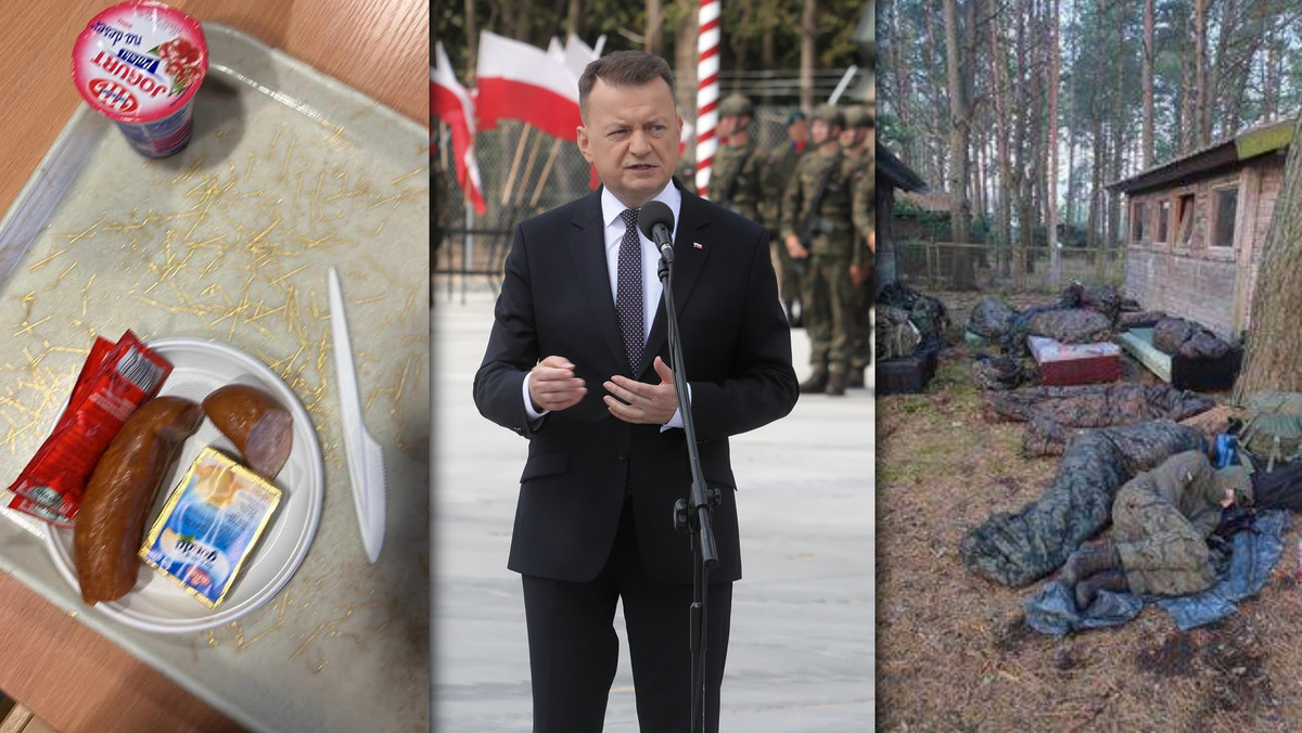 Polskie bieda-wojsko na granicy z Białorusią. "Jedzenie kupujemy w Biedronce"