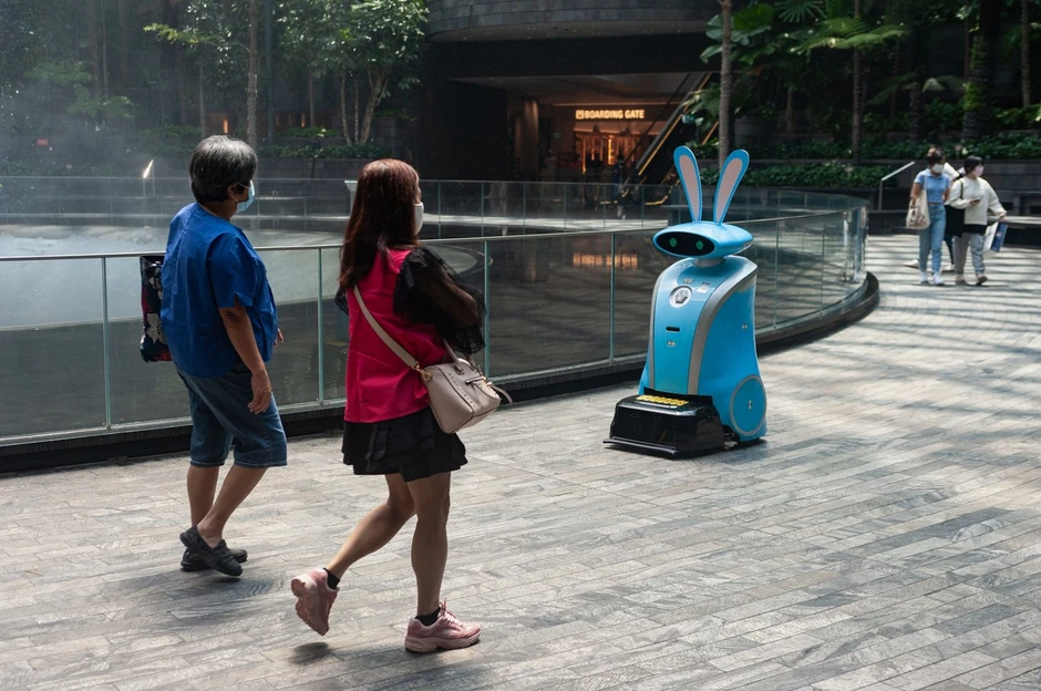 Robot čistač na singapurskom aerodromu