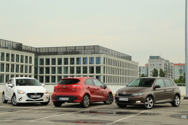 Porównanie: Kia Rio, Mazda 2 i Skoda Fabia