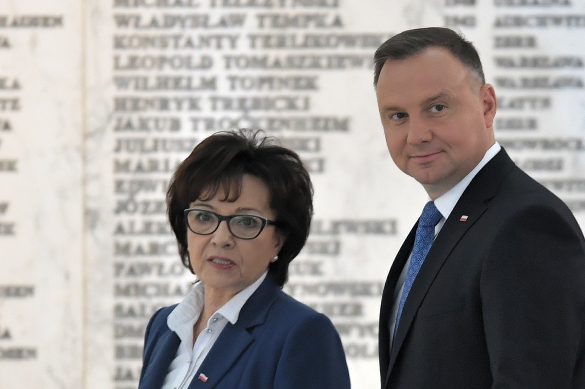 Elżbieta Witek i Andrzej Duda