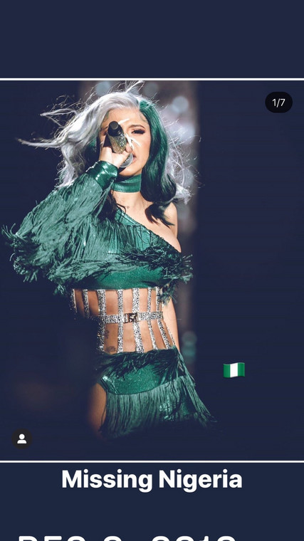 Its been barely 48 hours since Cardi B left Nigeria and she is already missing the country. [Instagram/IamCardiB]