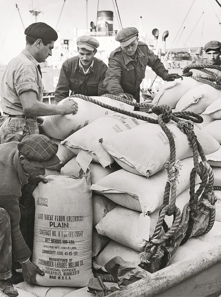 1950 r. - beneficjenci Planu Marshalla