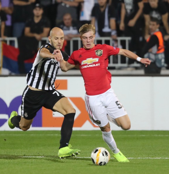 Miletić i Vilijams na meču FK Partizan - Mančester junajted