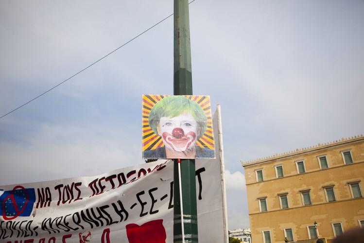 Ateny, wizyta Angeli Merkel – tak Grecy witali Kanclerz Niemiec (11)