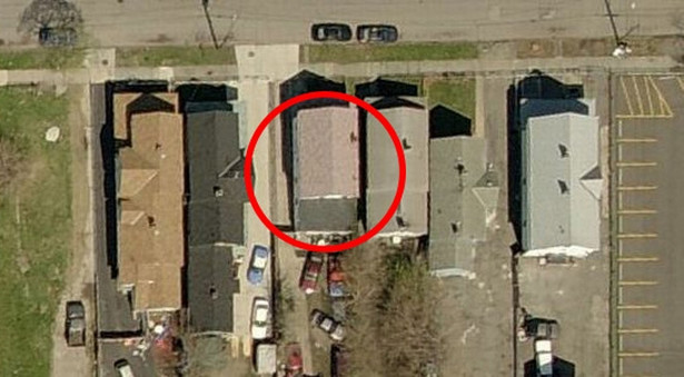 Dom Ariela Castro, porywacza z Cleveland, widziany z satelity