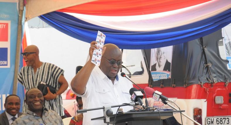 NPP´s Flagbearer, Nana Akufo-Addo launching the campaign