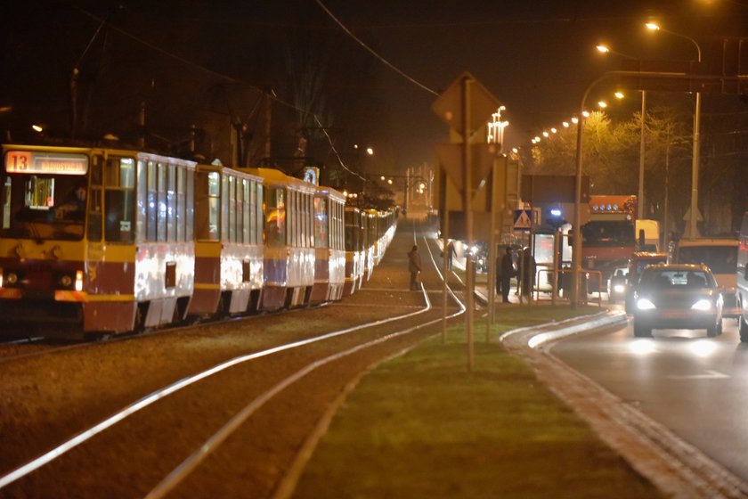 czołowe zderzenie tramwajów na Limanowskiego