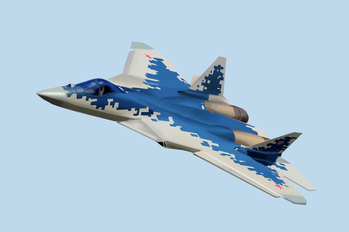 Su-57 w locie