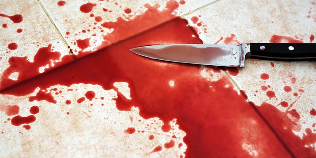 Knife with blood