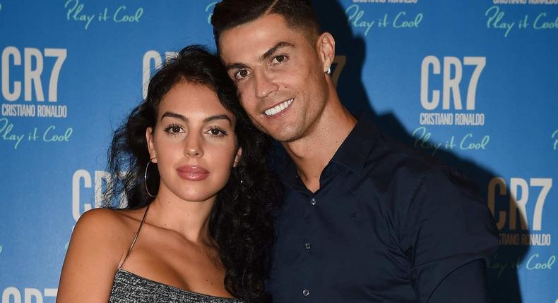 Cristiano Ronaldo and Georgina Rodriguez celebrate the launch of new CR7 Play It Cool with friends and family on September 12, 2019 in Turin, Italy. (Photo by Tullio M. Puglia/Getty Images for CR7 Play It Cool)