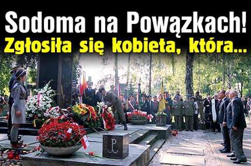 Sodoma na Powązkach! Zgłosiła się kobieta, która...