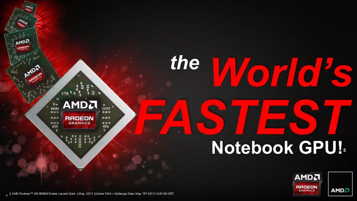 Firma AMD wprowadza najszybszą kartę graficzną dla notebooków