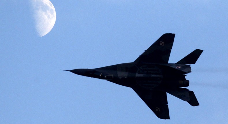 A Polish Air Force MiG-29 jet.