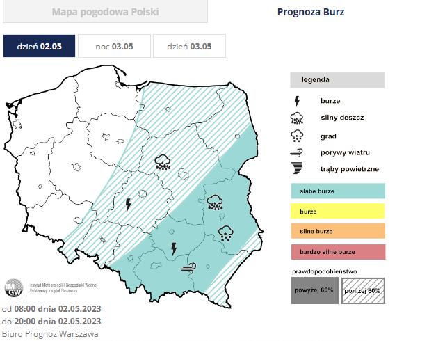 Dziś zagrzmi przede wszystkim na południowym-wschodzie