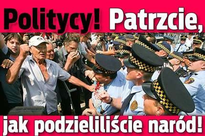 Politycy! Patrzcie, jak podzieliliście naród!