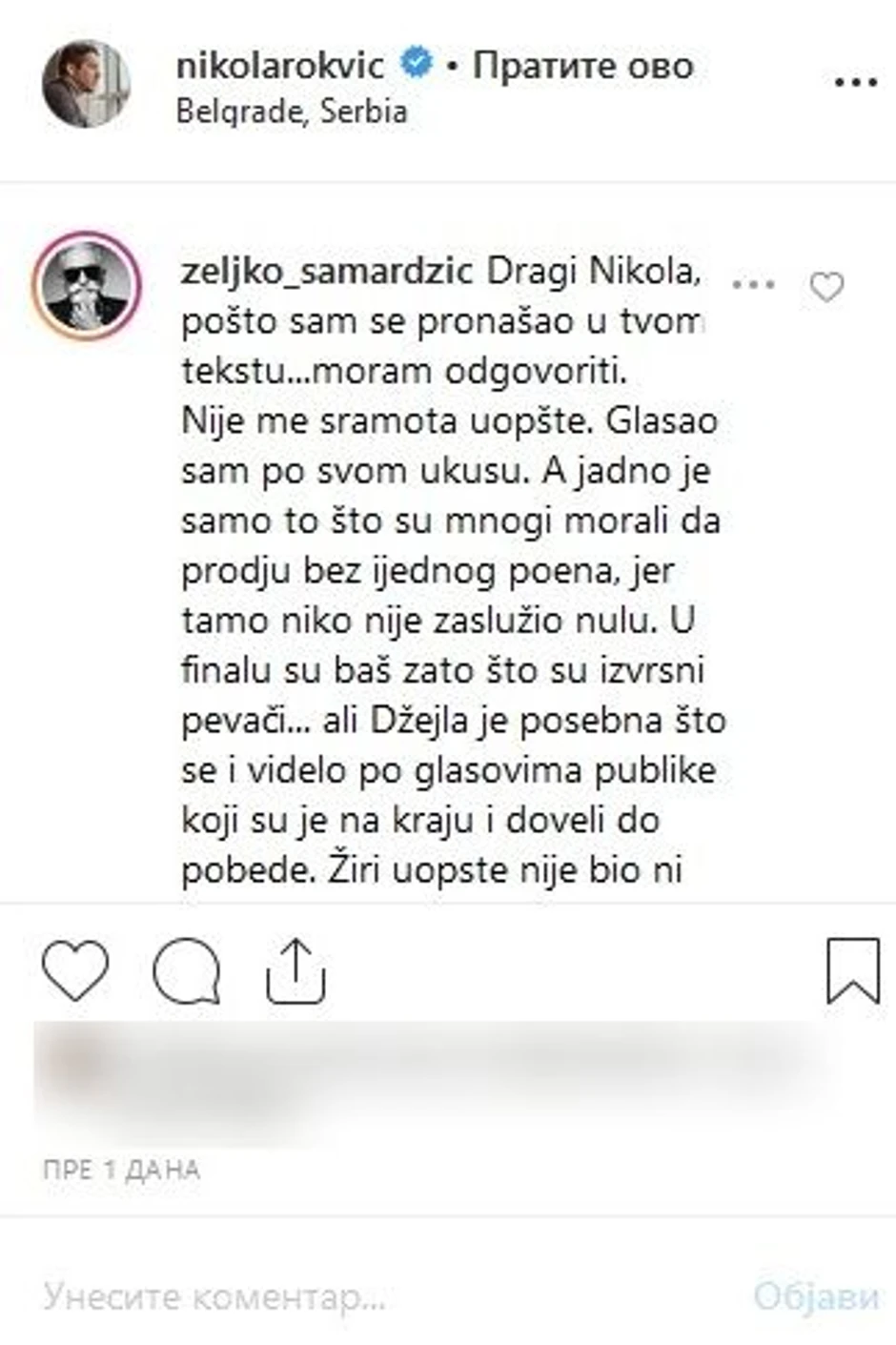 Odgovor Željka Samardžića