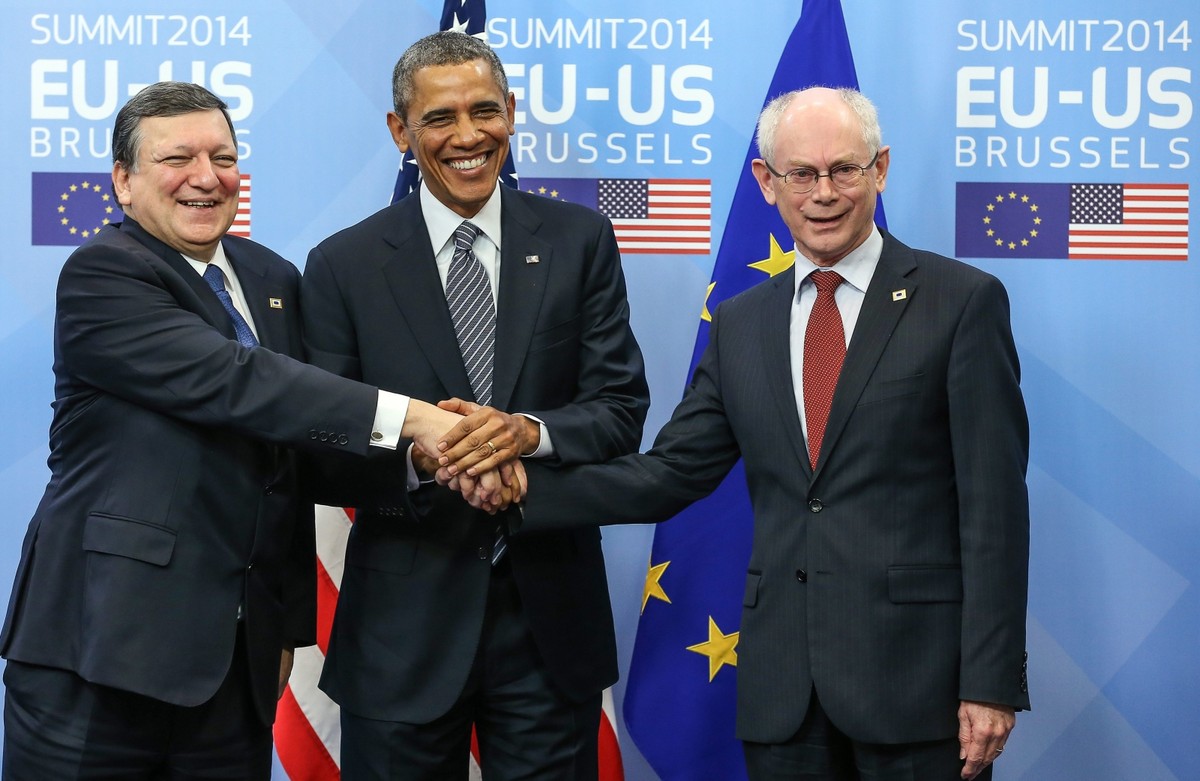 Barack Obama, Herman Van Rompuy i Jose Manuel Barroso