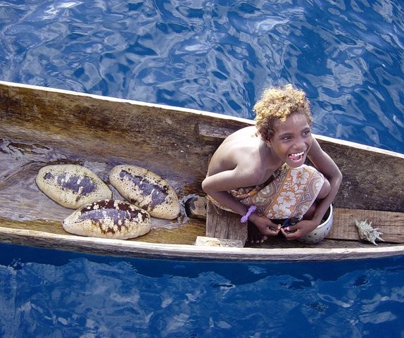 Melanesian people of Solomon Islands