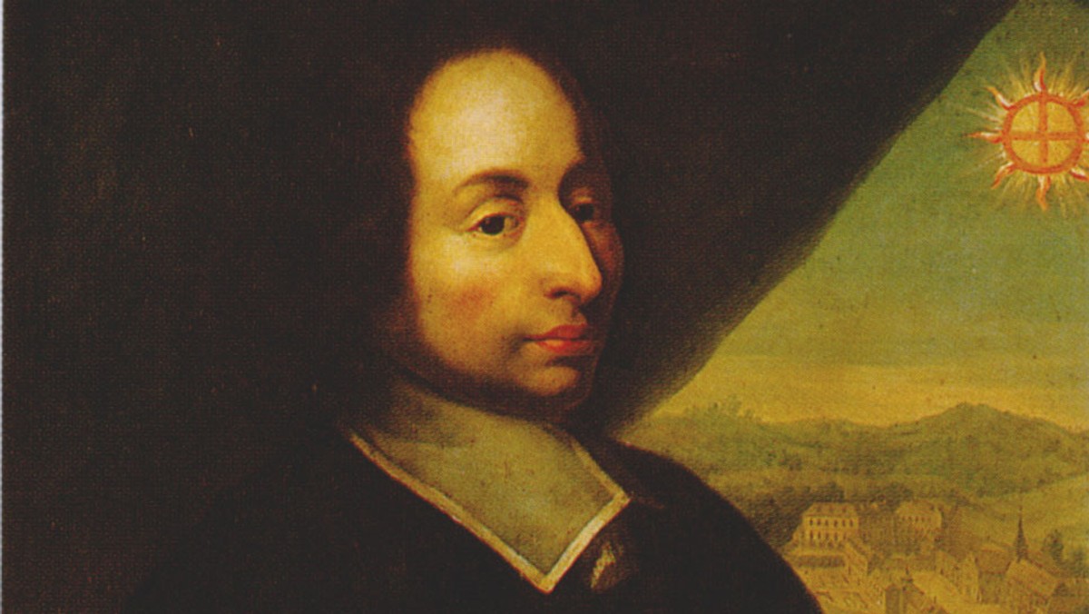 Blaise Pascal. Ur. 1623 — zm. 1662. Francuski filozof, matematyk, fizyk i publicysta, obrońca jansenizmu i idei św. Augustyna, krytyk moralności jezuickiej, autor słynnego "zakładu Pascala", stanowczy zwolennik rozdziału rozumu i wiary.