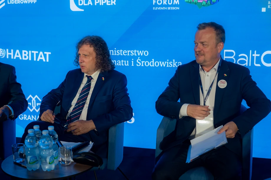 Uczestnicy Forum Liderów PPP: Jacek Karnowski, Arkadiusz Chęciński