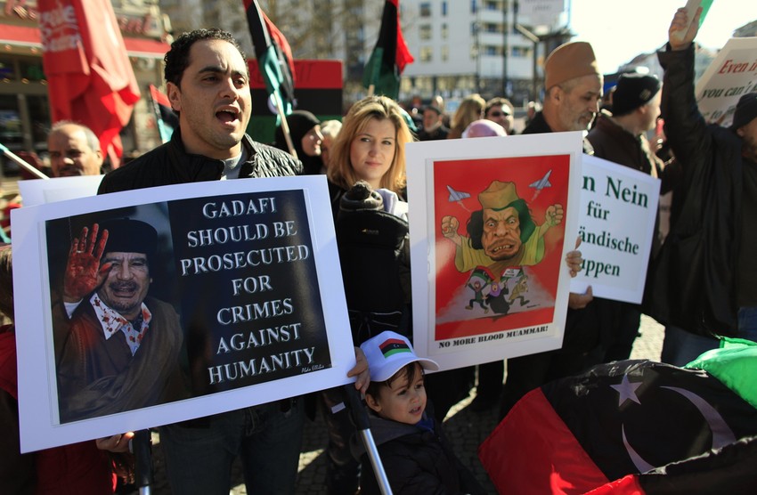 Protest protiv režima libijskog vođe Moamera Gadafija u Nemačkoj