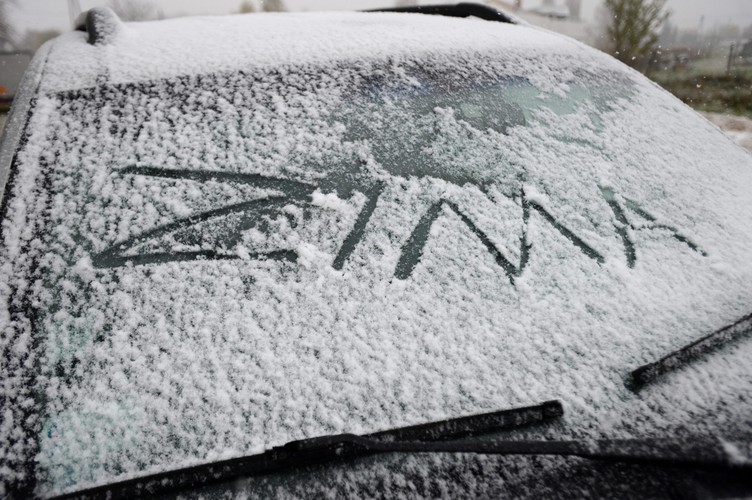 Pierwszy śnieg w Warszawie