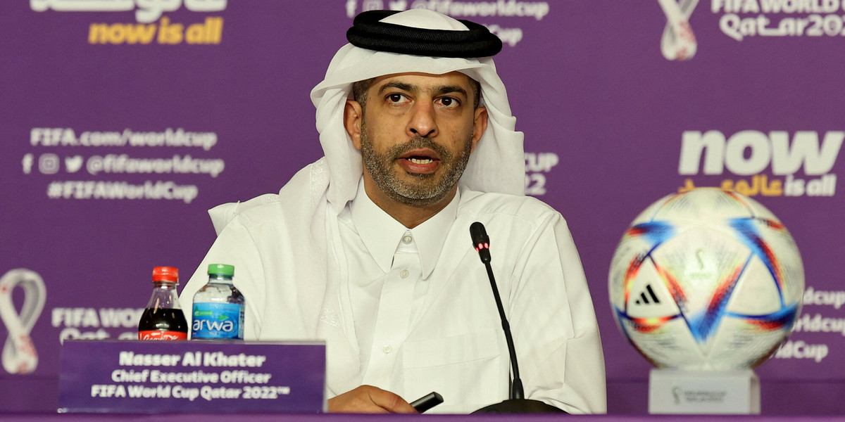 Nasser al-Khater, dyrektor generalny Mistrzostw Świata FIFA w Katarze.
