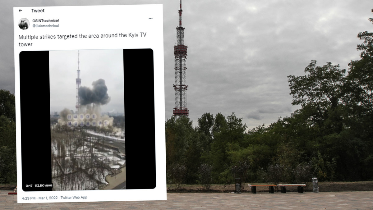 Wojna Rosja – Ukraina. Kijów: atak na wieżę telewizyjną [WIDEO]