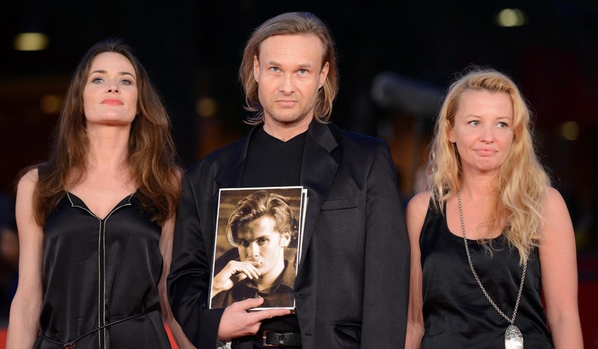 Michał Skolimowski z żoną Aną i bratową Magdą na premierze filmu 'Ixjana' w Rzymie