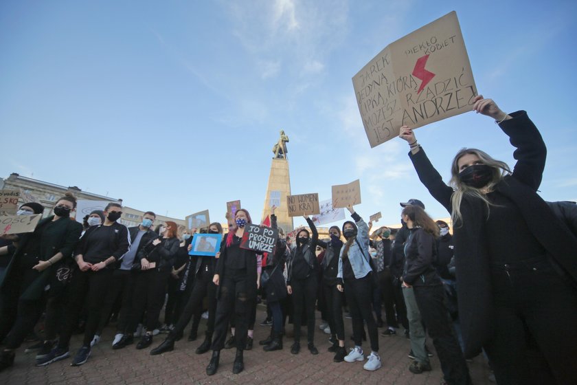 Czarny protest w Łodzi.