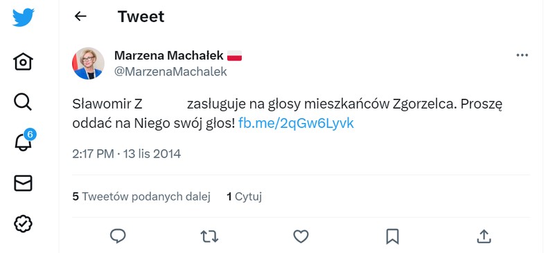 Marzena Machałek namawiająca do głosowania na Sławomira Z. w 2014 r.