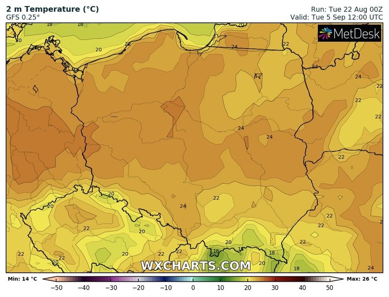 Początek września przyniesie jednak stopniowy powrót wyższych temperatur.