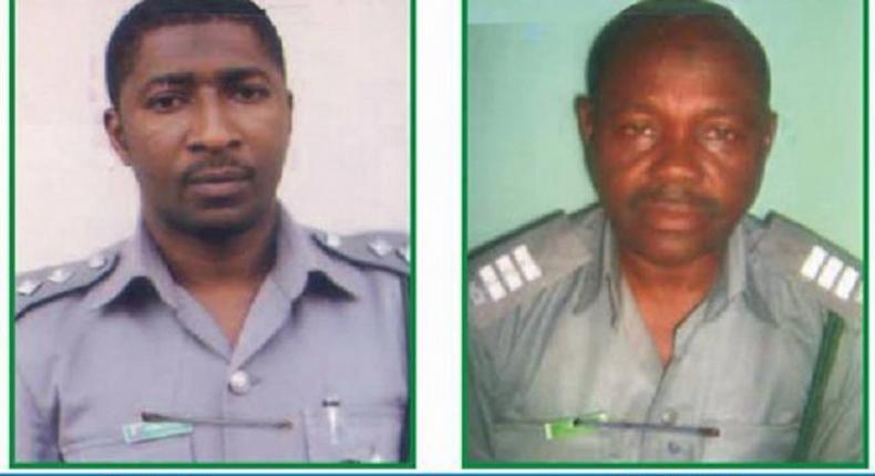 The two officers who have been declared wanted