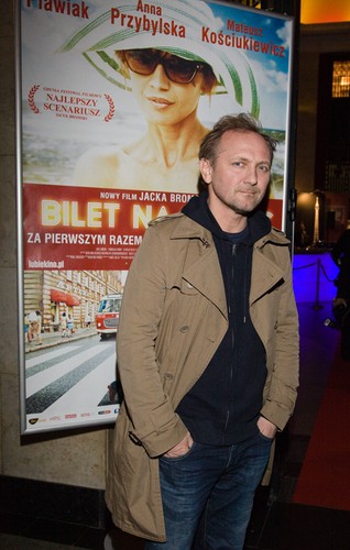Andrzej Chyra na premierze filmu 'Bilet na księżyc'