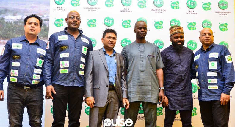 Globacom executives, Noble Igwe at Glo unveil event which held at Eko hotel & suites, Victoria Island Lagos on Friday, February 1, 2019.