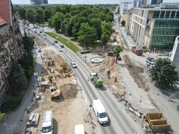 Trwa przebudowa kolejnego fragmentu ul. św. Marcin fot. PIM