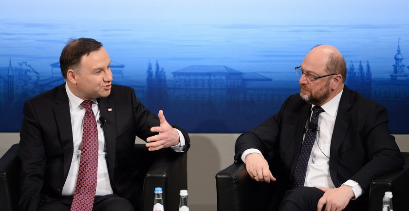 Andrzej Duda i Martin Schulz