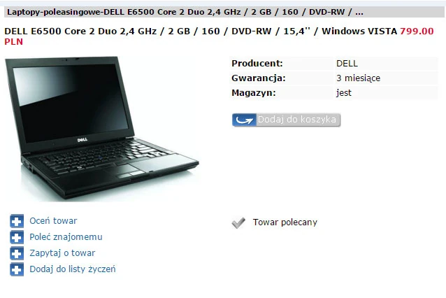 Przeglądając w internecie oferty komputerów i laptopów poleasingowych, zawsze należy zwrócić uwagę na oferowany okres gwarancyjny - najczęściej sprzedawcy oferują 3-miesięczną gwarancję, ale można również spotkać się z ofertami z 6-miesięcznym czy nawet rocznym okresem gwarancyjnym.