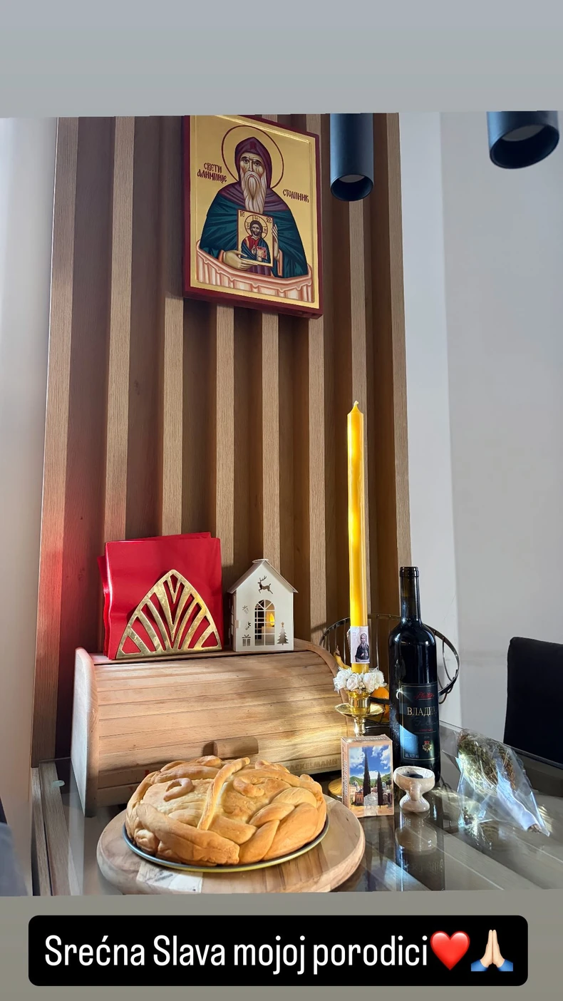 "Prvi put sam napravila slavski kolač":  Luna Đogani se pohvalila trpezom za Svetog Alimpija