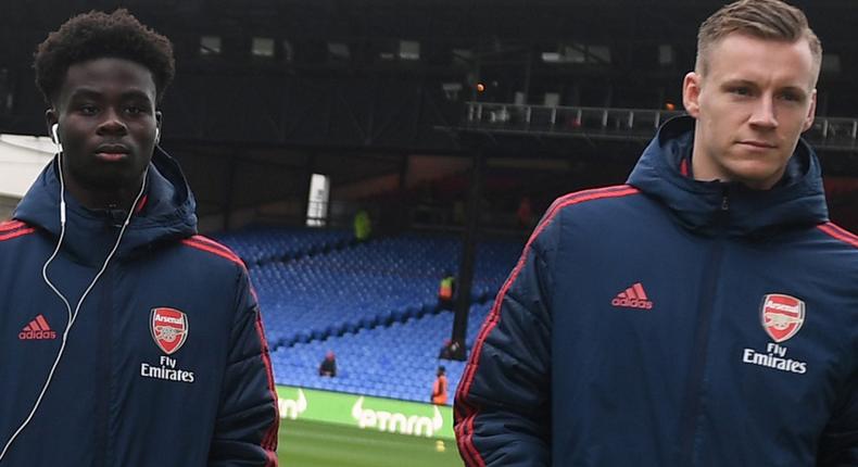 Bernd Leno (right) was Arsenal's starting goalkeeper before the arrival of Aaron Ramsdale from Sheffield United