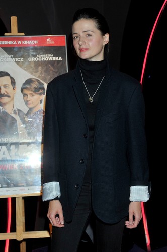 Agnieszka Grochowska na konferencji prasowej filmu 'Wałęsa. Człowiek z nadziei'