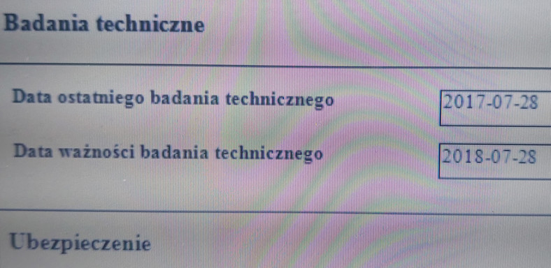 Zatrzymali go przez mech. Samochód był w tragicznym stanie