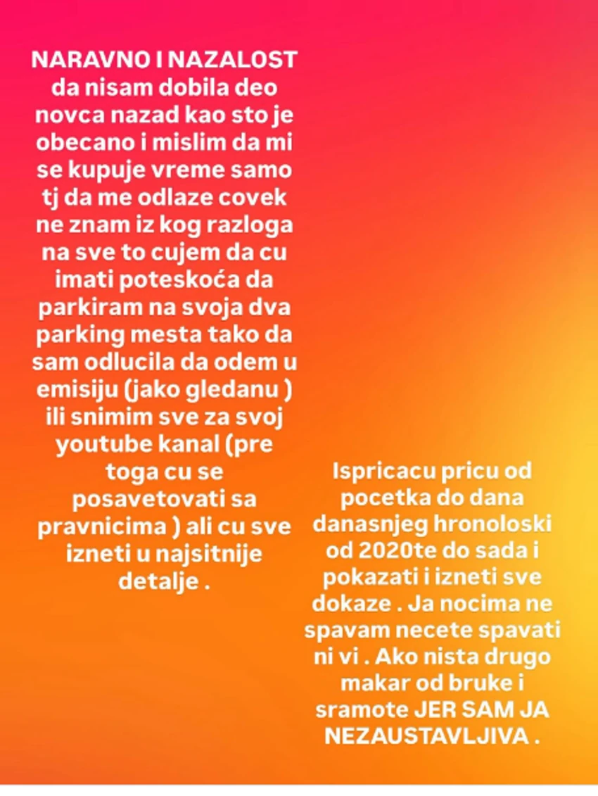 Oglasila se Anđela Veštica