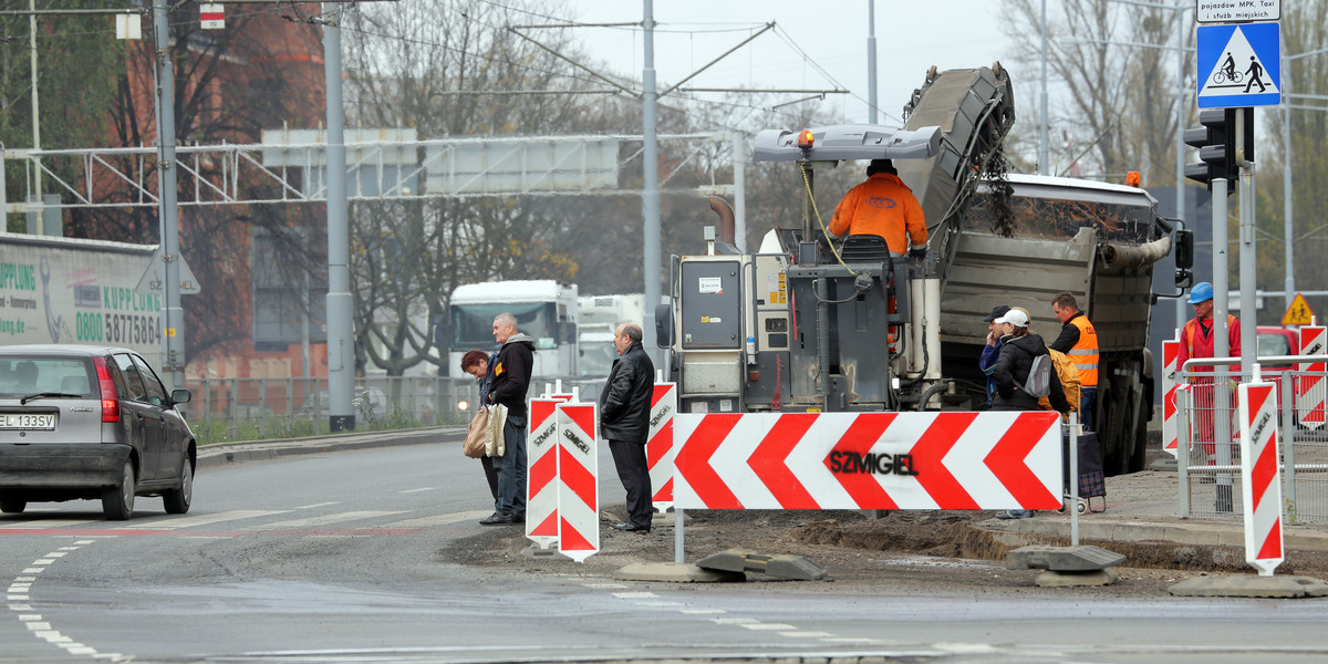 Remont na skrzyżowaniu marszałków