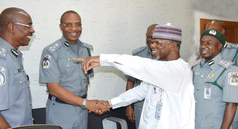 Hameed Ali with some of his officers